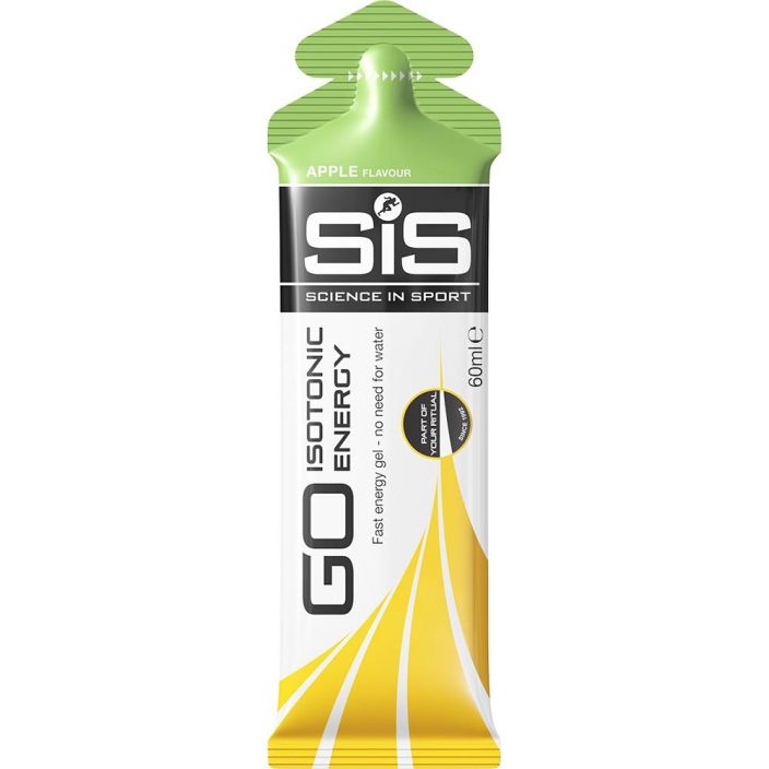 GO isotonic energy energiageeli Apple Helppokayttoinen, ei tarvitse vetta lisaksi. 22g nopeasti imeytyvaa hiilihydraattia.
