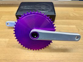 Garbaruk Garbaruk Gravel crankset 170mm DM Aero Chainring 44T Silver/Violet DUB