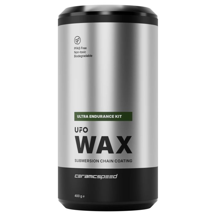 CeramicSpeed UFO Ultra Endurance Wax Kit Unique heat safe cylinder packaging offers an easy way for first time wax users, or CeramicSpeed UFO Ultra Endurance Wax Kit Unique heat safe cylinder packaging offers an easy way for first time wax users, or