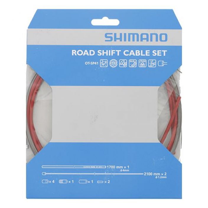 Vaihdevaijerisetti Road PTFE Shimano PTFE pinnoitettu road vaihdevaijerisetti. Sisaltaa 2xvaihdevaijeri, kuoret, holkit ja