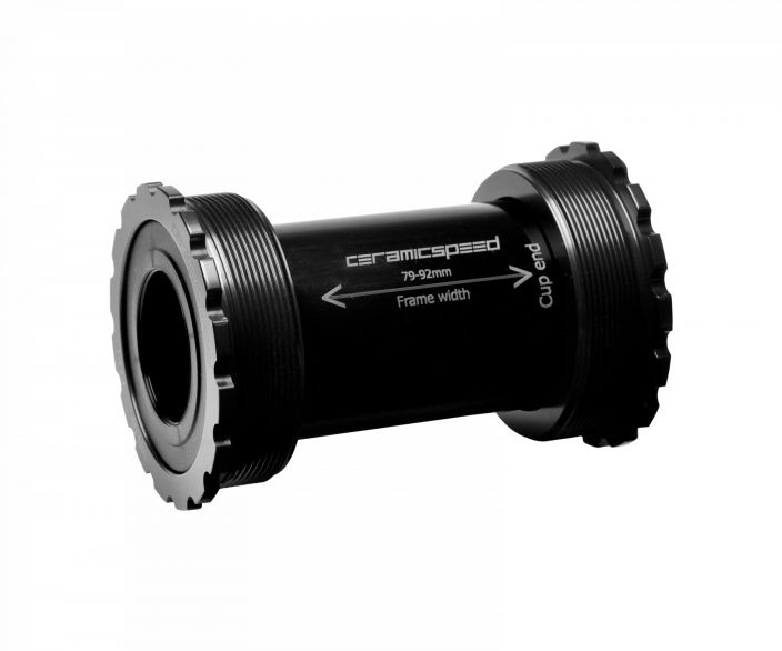 CeramicSpeed T47 Shimano The T47 threaded bottom bracket shell utilizes an oversized interface of PF30 and EVO386, but with