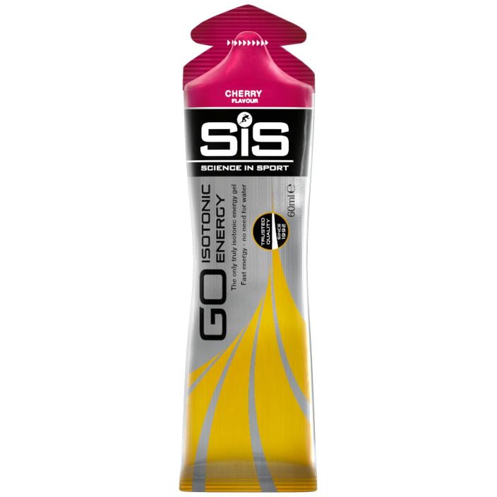 GO isotonic energy energiageeli Cherry Helppokayttoinen, ei tarvitse vetta lisaksi. 22g nopeasti imeytyvaa hiilihydraattia.